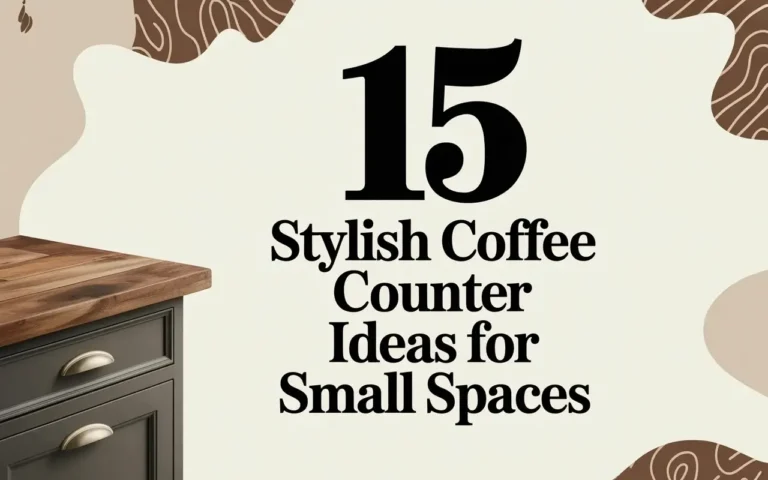 15 Stylish Coffee Counter Ideas for Small Spaces