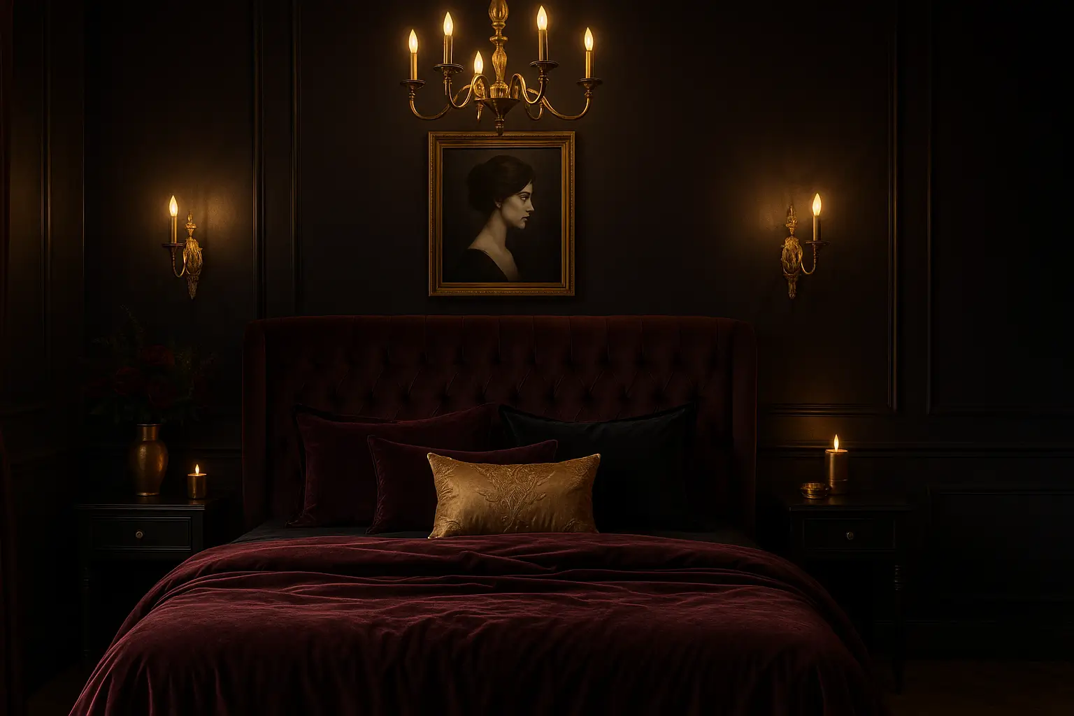 Dark Feminine Bedroom Ideas for a Luxurious and Empowering Space