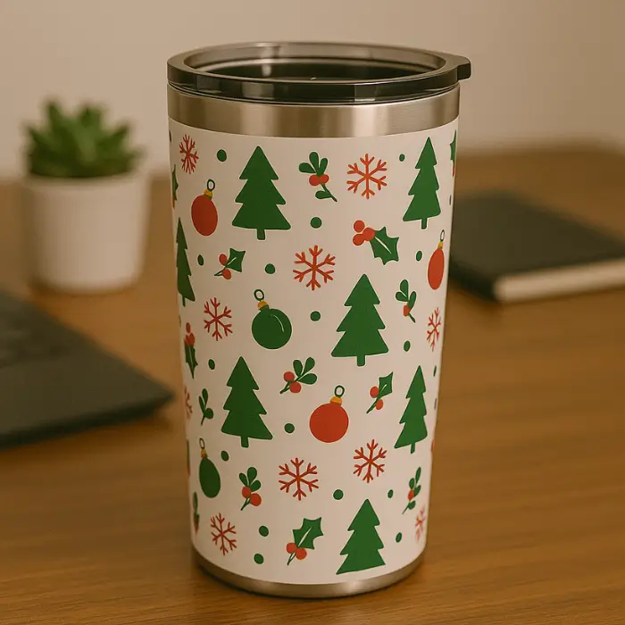 Reusable coffee tumbler gift for office coworker.