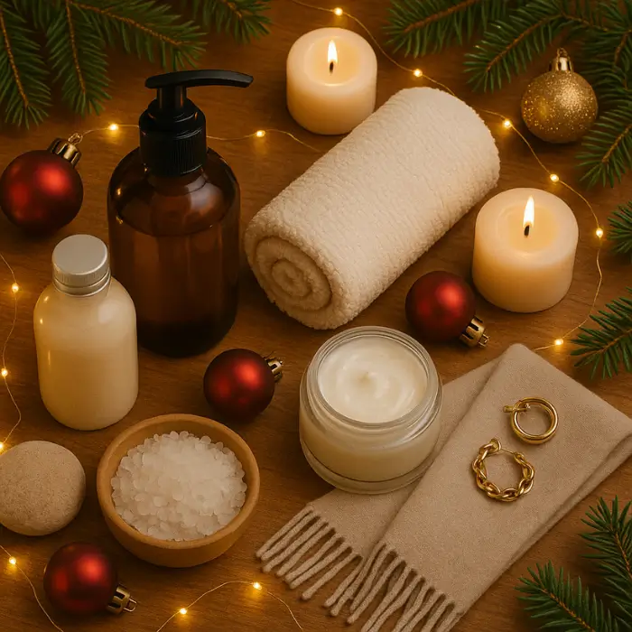 Self-care and beauty Christmas wishlist ideas, including skincare sets
