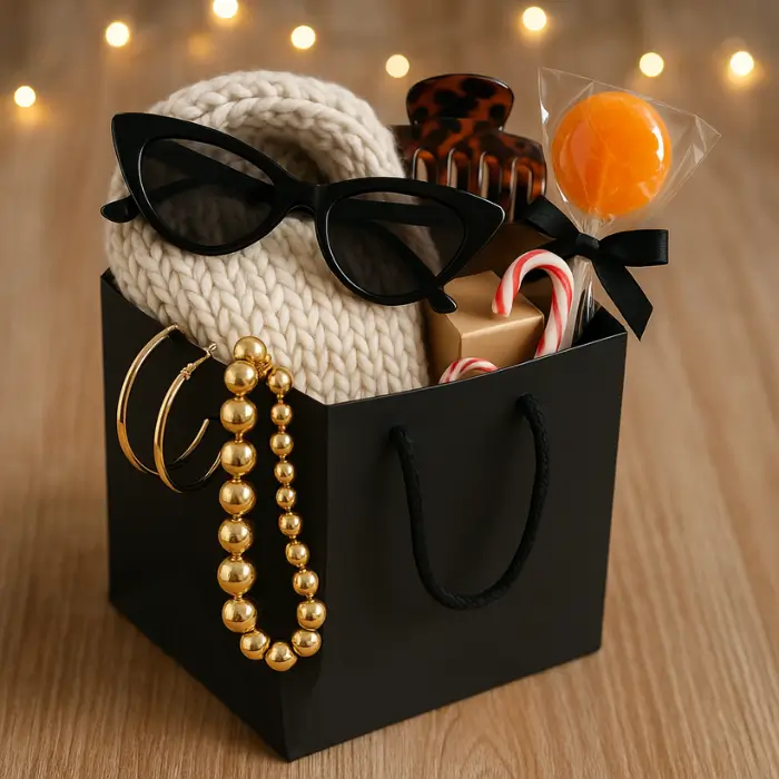 Teen Halloween boo basket with stylish fall gifts and candy