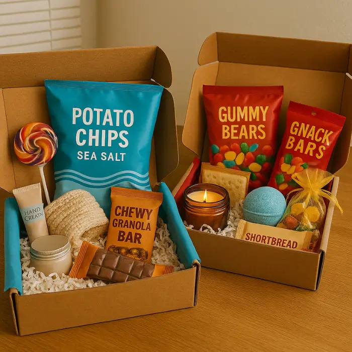  Teen subscription boxes filled with Christmas-themed gifts.