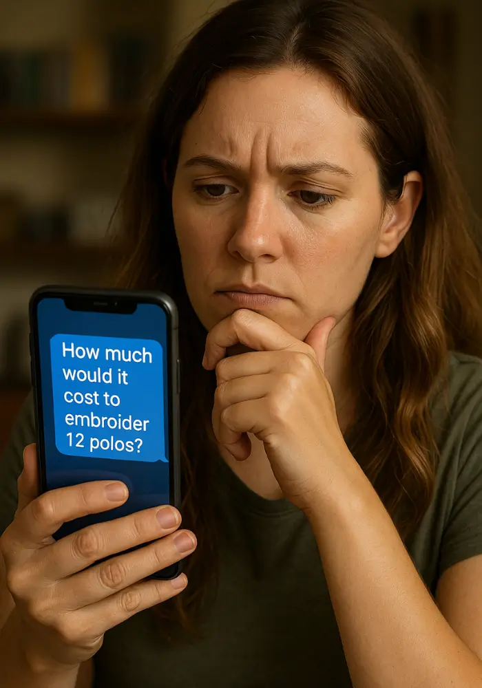 smartphone screen showing a text: