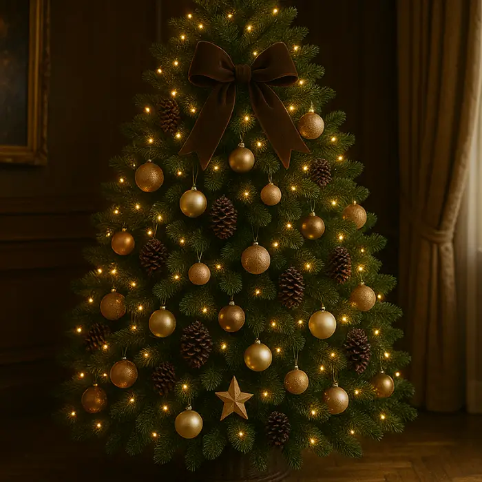 Warm White Lights & Natural Greenery Base