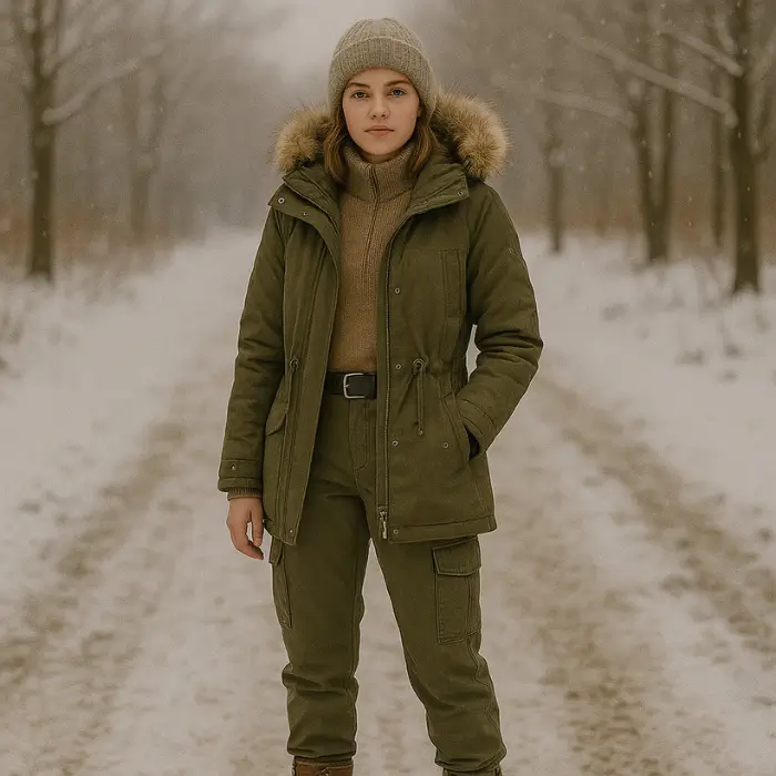 Parka Jacket with Cargo Pants