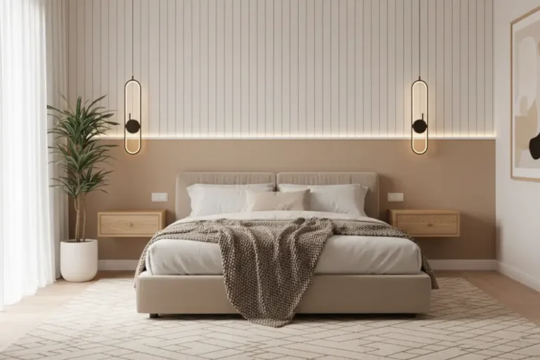 Neutral Modern Accent Wall Bedroom Ideas for a Serene and Stylish Space