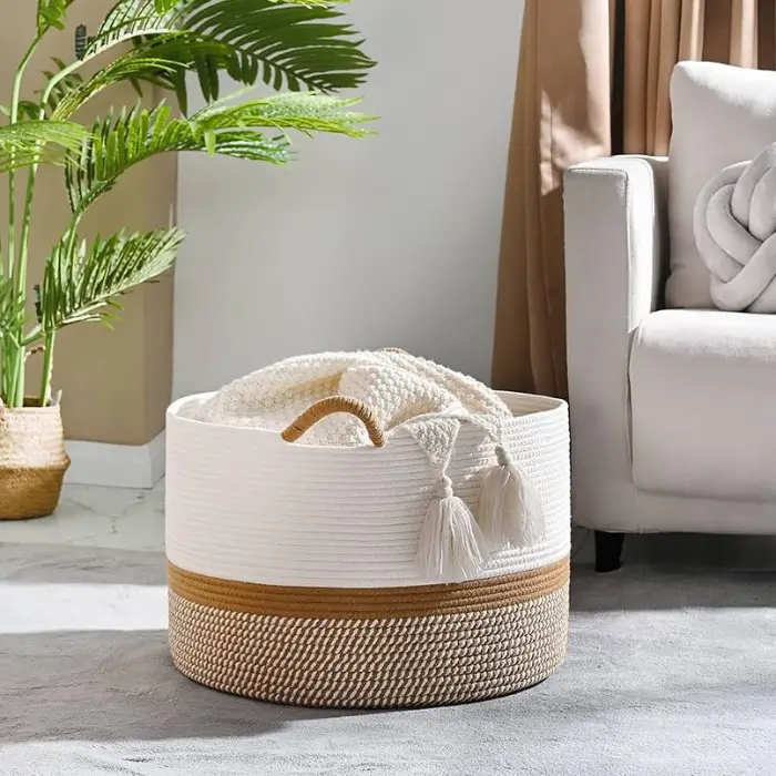 Decorative Baskets in the Living Room