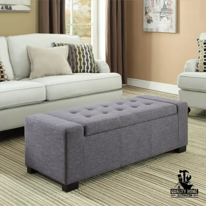 Store Blankets in an Ottoman or Storage Bench