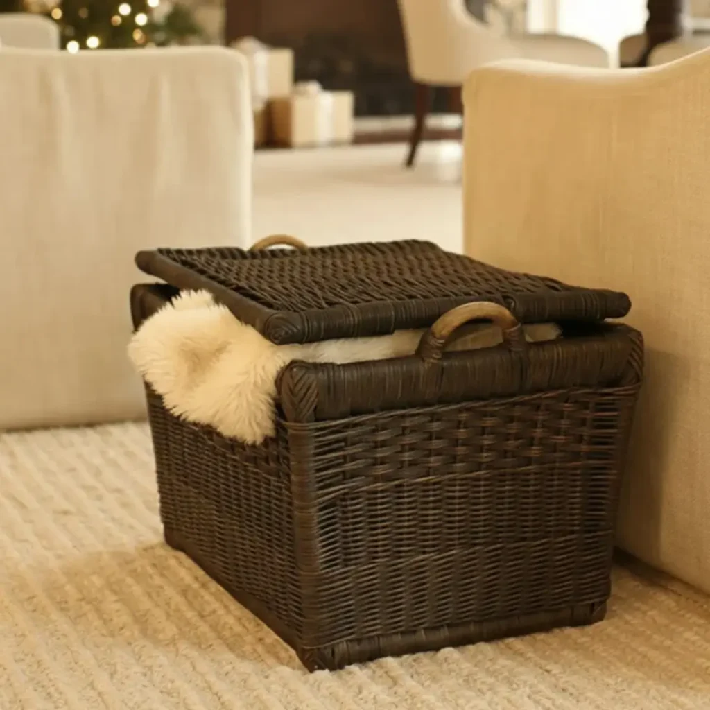 Blanket Basket That Looks Cute and Helps Guests
