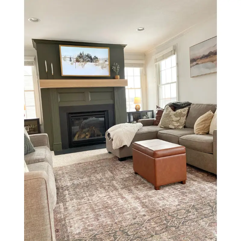 Faux Fireplace TV Wall – Contemporary Comfort