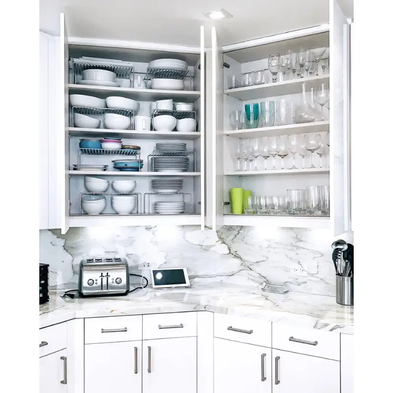 Shelf Risers and Stackable Organizers