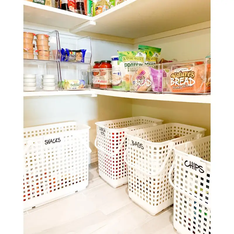 Tall Baskets for Floor Storage