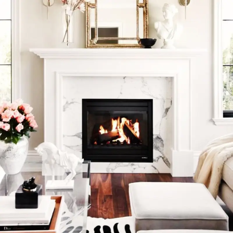 Faux Marble Fireplace – Modern Luxury on a Budget