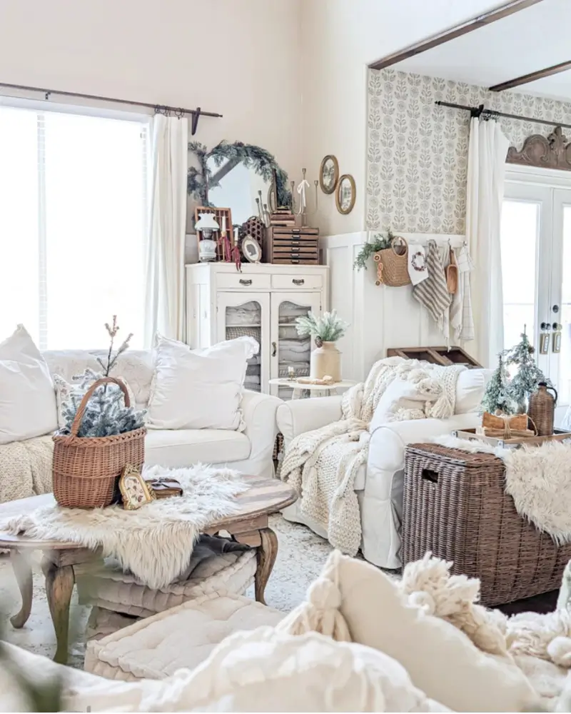 Use Winter Whites and Soft Neutrals for a Calm Seasonal Look