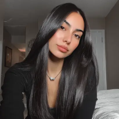 Silky Black Waist-Grazing Layers