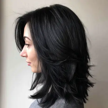 Textured Midnight Layered Cut