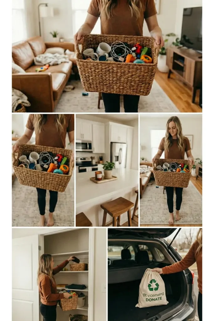 Use the 3-Bag System (Trash, Donate, Relocate)