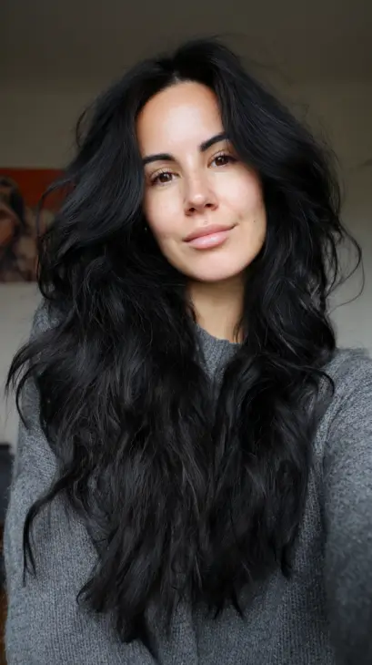 Wild Voluminous Black Mane